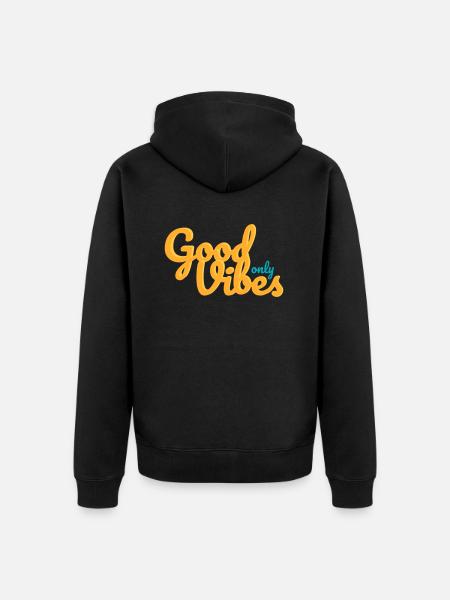 Good Vibes Only - Unisex Premium Organic Zip Hoodie - black