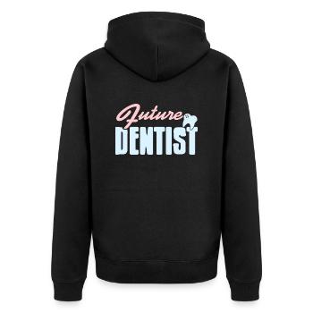 Futur dentiste Génial Dentiste T-Shirt Présent - Veste à capuche bio Premium Unisexe - noir - Dos - Nico (187cm)