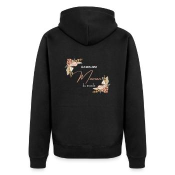 élu meilleure maman du monde - Veste à capuche bio Premium Unisexe - noir - Dos - Nico (187cm)