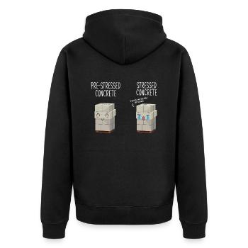 Concrete Finisher Concrete Mixer Prestressed - Unisex Premium Organic Zip Hoodie - black - Back - Nico (187cm)