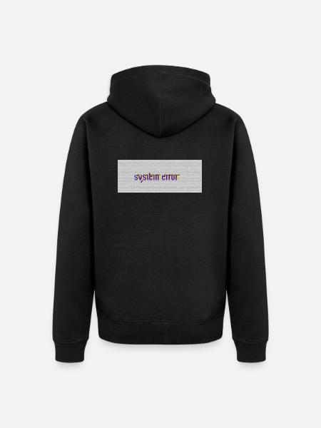system error - Unisex Premium Organic Zip Hoodie - black