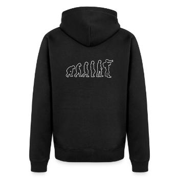 Fotograf lustig Fotografieren Kamera Fotografen - Unisex Premium Bio Zip Hoodie - Schwarz - Hinten - Nico (187cm)