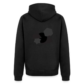 Formen - Unisex Premium Bio Zip Hoodie - Schwarz - Hinten - Nico (187cm)
