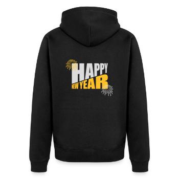 Citation Bonne année - Veste à capuche bio Premium Unisexe - noir - Dos - Nico (187cm)