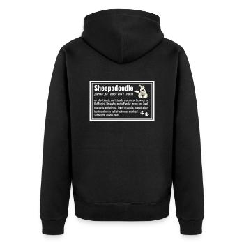 Sheepadoodle Doodle Dog - Veste à capuche bio Premium Unisexe - noir - Dos - Nico (187cm)