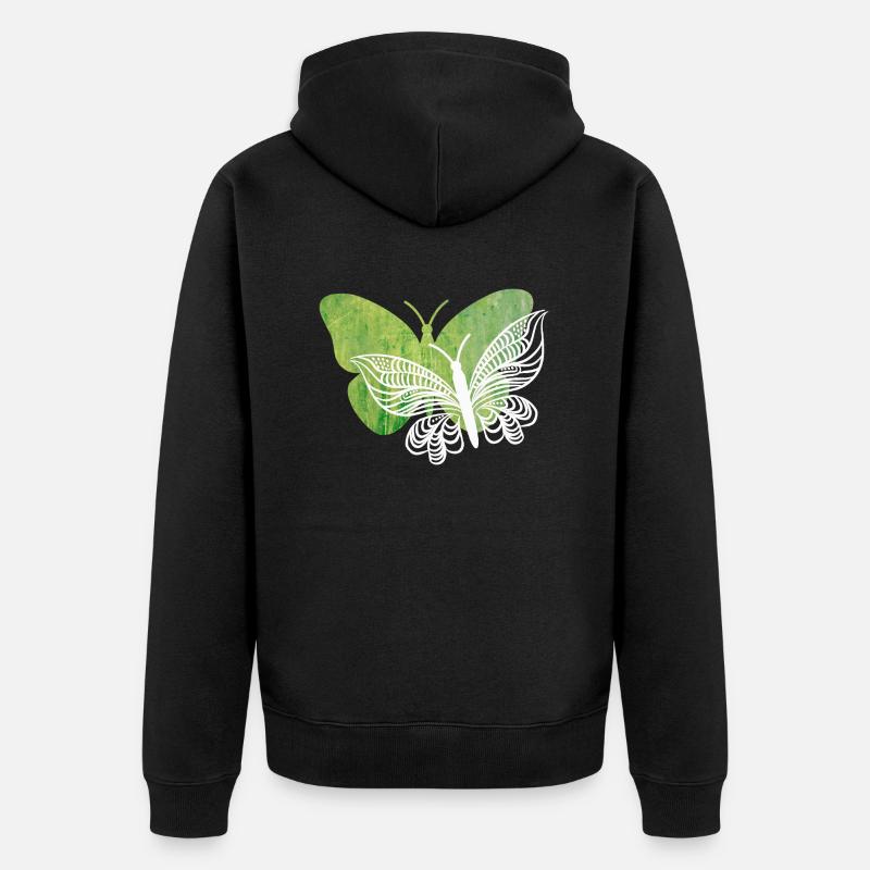 J’adore le papillon - Veste à capuche bio Premium Unisexe - noir