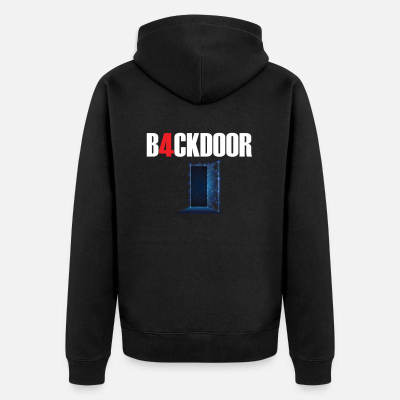 Porte dérobée - Veste à capuche bio Premium Unisexe - noir