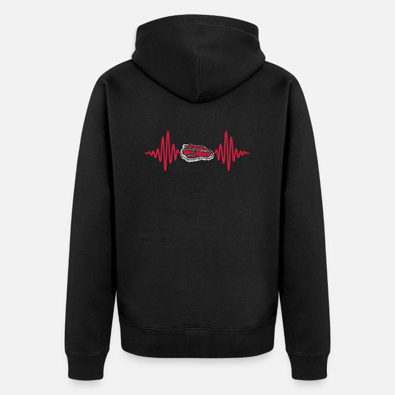 Puls Steak Grillmeister Barbecue - Veste à capuche bio Premium Unisexe - noir