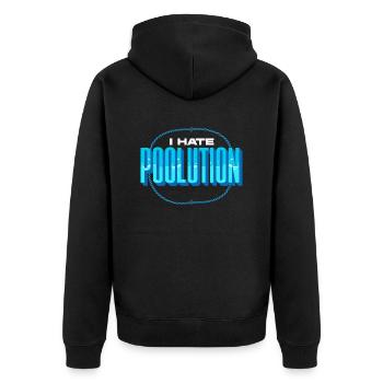 Pool Guy Cleaner Pool Service Je déteste Poolution Pun - Veste à capuche bio Premium Unisexe - noir - Dos - Nico (187cm)