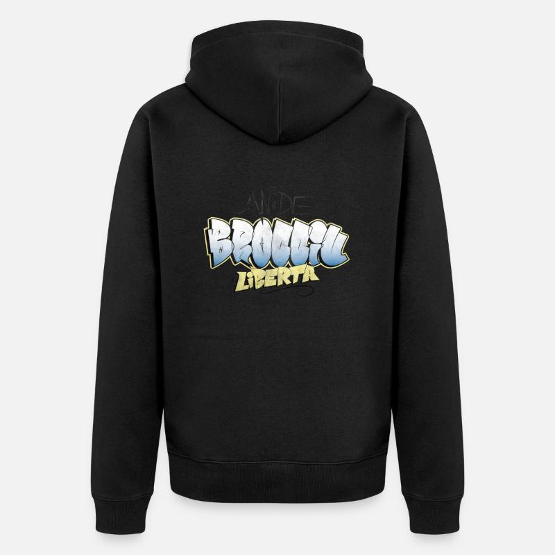AMORE, BROCCIU è LIBERTA - Veste à capuche bio Premium Unisexe - noir