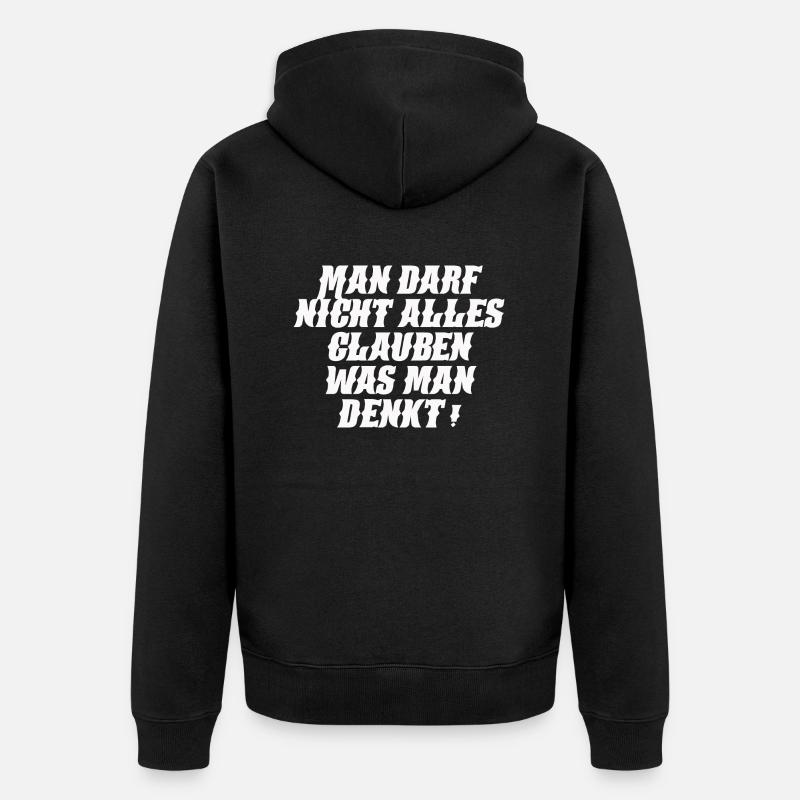 Glaube - Unisex Premium Bio Zip Hoodie - Schwarz