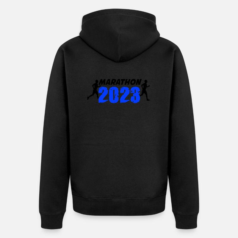 Marathon 2023 - Unisex Premium Bio Zip Hoodie - Schwarz