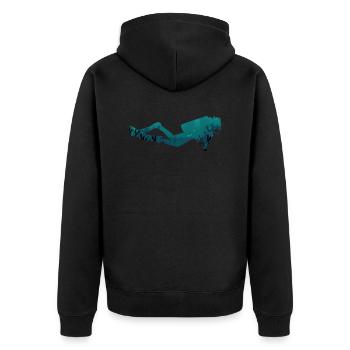 Plongeurs sous-marins - Veste à capuche bio Premium Unisexe - noir - Dos - Nico (187cm)