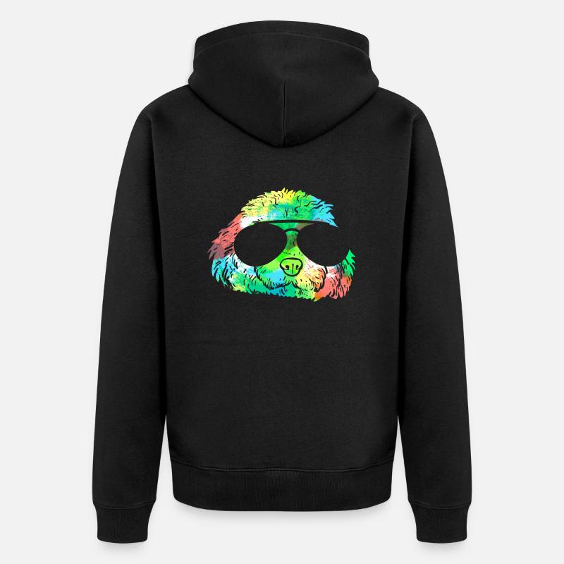 Cavapoo Cavoodle Capoodle Hund - Unisex Premium Bio Zip Hoodie - Schwarz