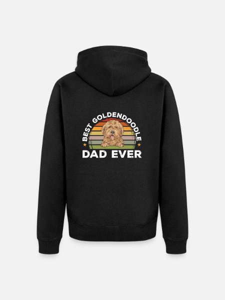 Goldendoodle Doodle Dog - Unisex Premium Organic Zip Hoodie - black