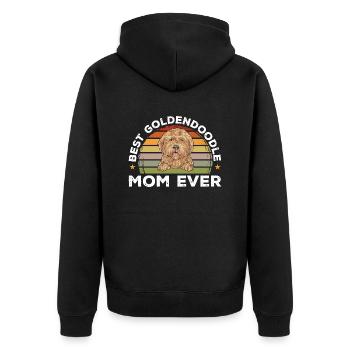 Goldendoodle Doodle Dog - Unisex Premium Organic Zip Hoodie - black - Back - Nico (187cm)