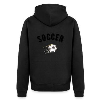 soccer - Veste à capuche bio Premium Unisexe - noir - Dos - Nico (187cm)