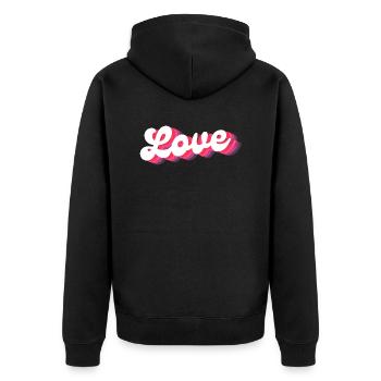 love - Veste à capuche bio Premium Unisexe - noir - Dos - Nico (187cm)