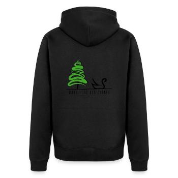 Aurillac des cygnes - Veste à capuche bio Premium Unisexe - noir - Dos - Nico (187cm)