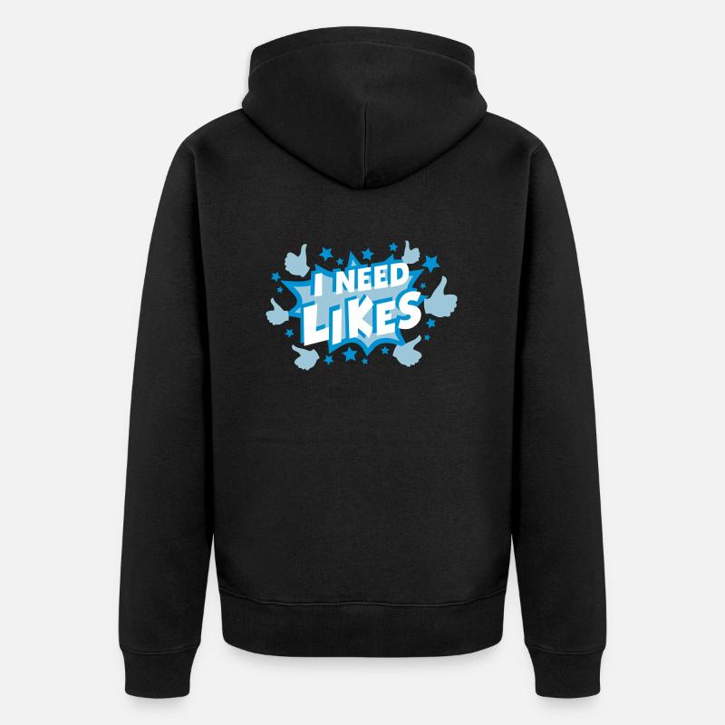 Need Likes (Comic Explosion) - Veste à capuche bio Premium Unisexe - noir