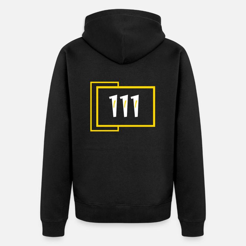 111 vide - Veste à capuche bio Premium Unisexe - noir