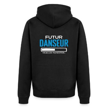 Futur Danseur Idée Cadeau Danseur - Veste à capuche bio Premium Unisexe - noir - Dos - Nico (187cm)