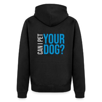 Caressez votre chien en disant - Veste à capuche bio Premium Unisexe - noir - Dos - Nico (187cm)