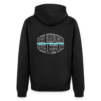 aaron carpenter tshirts safety helmet hearbeat - Unisex Premium Organic Zip Hoodie - black - Back - Nico (187cm)