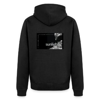 Tu es ma lumière du soleil - Veste à capuche bio Premium Unisexe - noir - Dos - Nico (187cm)