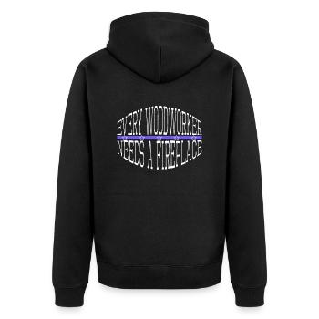 aaron carpenter tshirts dad arborists cutter - Unisex Premium Bio Zip Hoodie - Schwarz - Hinten - Nico (187cm)