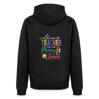 Les enseignants présentent le cours de formation des enseignants école d’enseignants - Veste à capuche bio Premium Unisexe - noir - Dos - Nico (187cm)