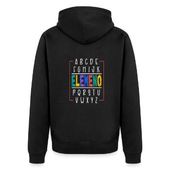 Les enseignants présentent le cours de formation des enseignants école d’enseignants - Veste à capuche bio Premium Unisexe - noir - Dos - Nico (187cm)