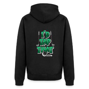 Golf Golfer Present Golf Player Golf Club Golf Ball - Unisex Premium Organic Zip Hoodie - black - Back - Nico (187cm)