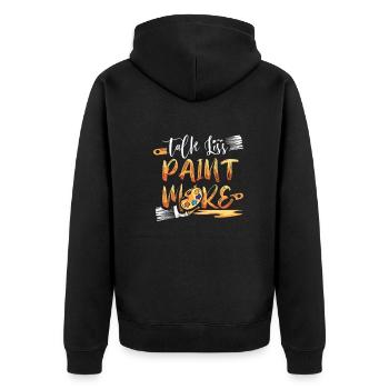 Painter Varnisher Present Painter Painting Brush - Unisex Premium Organic Zip Hoodie - black - Back - Nico (187cm)