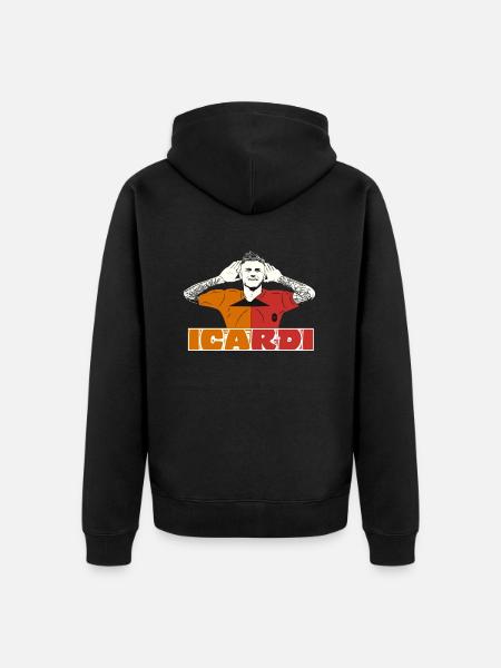 Fußballer Shirt cimbom icardi - Unisex Premium Bio Zip Hoodie - Schwarz