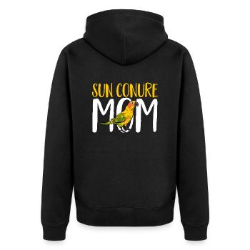 Molinasittich Perroquet Oiseau Perruche du Soleil - Veste à capuche bio Premium Unisexe - noir - Dos - Nico (187cm)