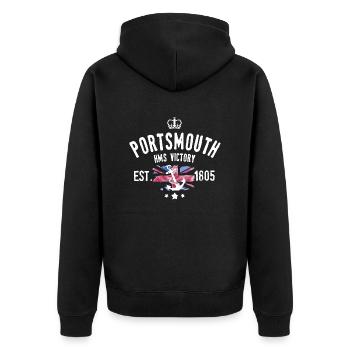 Portsmouth HMS Victory - Veste à capuche bio Premium Unisexe - noir - Dos - Nico (187cm)