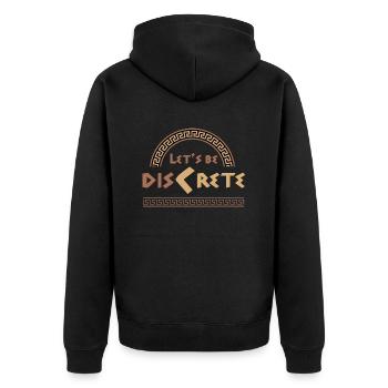 Antike Griechische Mythologie und Griechisches - Unisex Premium Bio Zip Hoodie - Schwarz - Hinten - Nico (187cm)