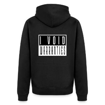humor baseballshirt baseballsweatshirt statement - Unisex Premium Bio Zip Hoodie - Schwarz - Hinten - Nico (187cm)
