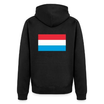 Drapeau national luxembourgeois - Veste à capuche bio Premium Unisexe - noir - Dos - Nico (187cm)