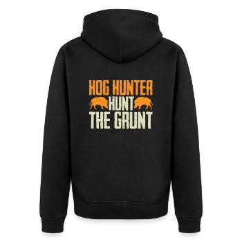 Chasse au sanglier chasseur sanglier - Veste à capuche bio Premium Unisexe - noir - Dos - Nico (187cm)
