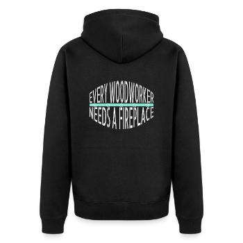 Carpenter Blagues T-shirts Déclaration de charpentier - Veste à capuche bio Premium Unisexe - noir - Dos - Nico (187cm)