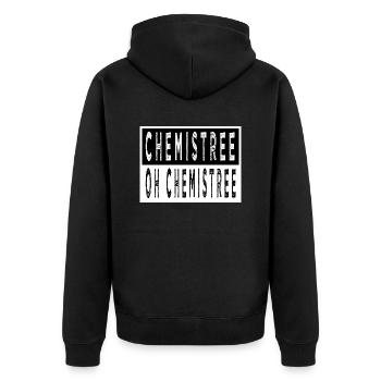 dinosaur lover santa geek bedroom funny sayings - Unisex Premium Bio Zip Hoodie - Schwarz - Hinten - Nico (187cm)