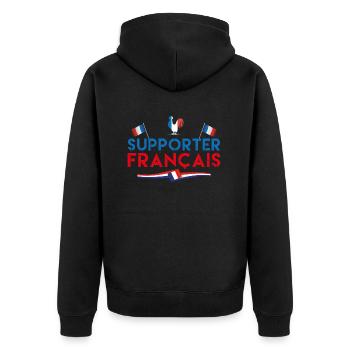 Allez La France | Supporter Français !!! - Veste à capuche bio Premium Unisexe - noir - Dos - Nico (187cm)