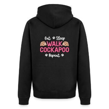 Cockapoo Chien - Veste à capuche bio Premium Unisexe - noir - Dos - Nico (187cm)