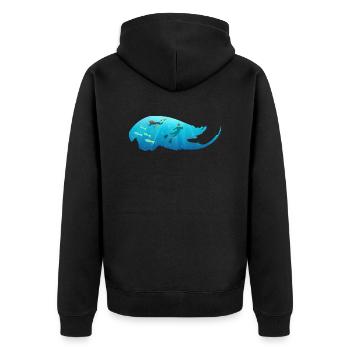 Scuba diving - Unisex Premium Organic Zip Hoodie - black - Back - Nico (187cm)