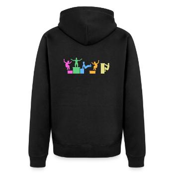 Parkour Traceur Freerunning CityParkour Jump-Art - Veste à capuche bio Premium Unisexe - noir - Dos - Nico (187cm)