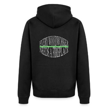 safety helmet funny quote best present idea - Unisex Premium Organic Zip Hoodie - black - Back - Nico (187cm)