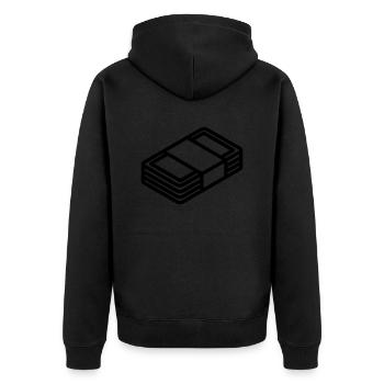 Argent - Veste à capuche bio Premium Unisexe - noir - Dos - Nico (187cm)