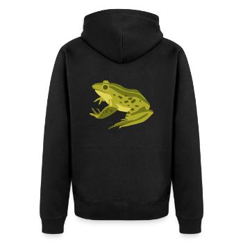 Meerestiere - Unisex Premium Bio Zip Hoodie - Schwarz - Hinten - Nico (187cm)